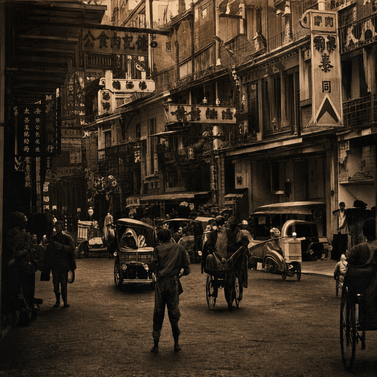 Hong Kong street, 1910s